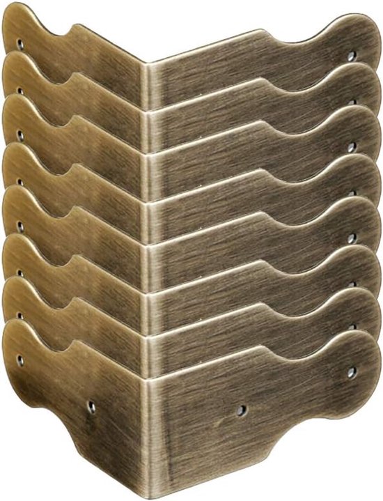 Steunen hardware bureaurand rechte hoekbeschermers houten juwelendoos fotolijst accessoires (antiek brons) — afbeelding 4