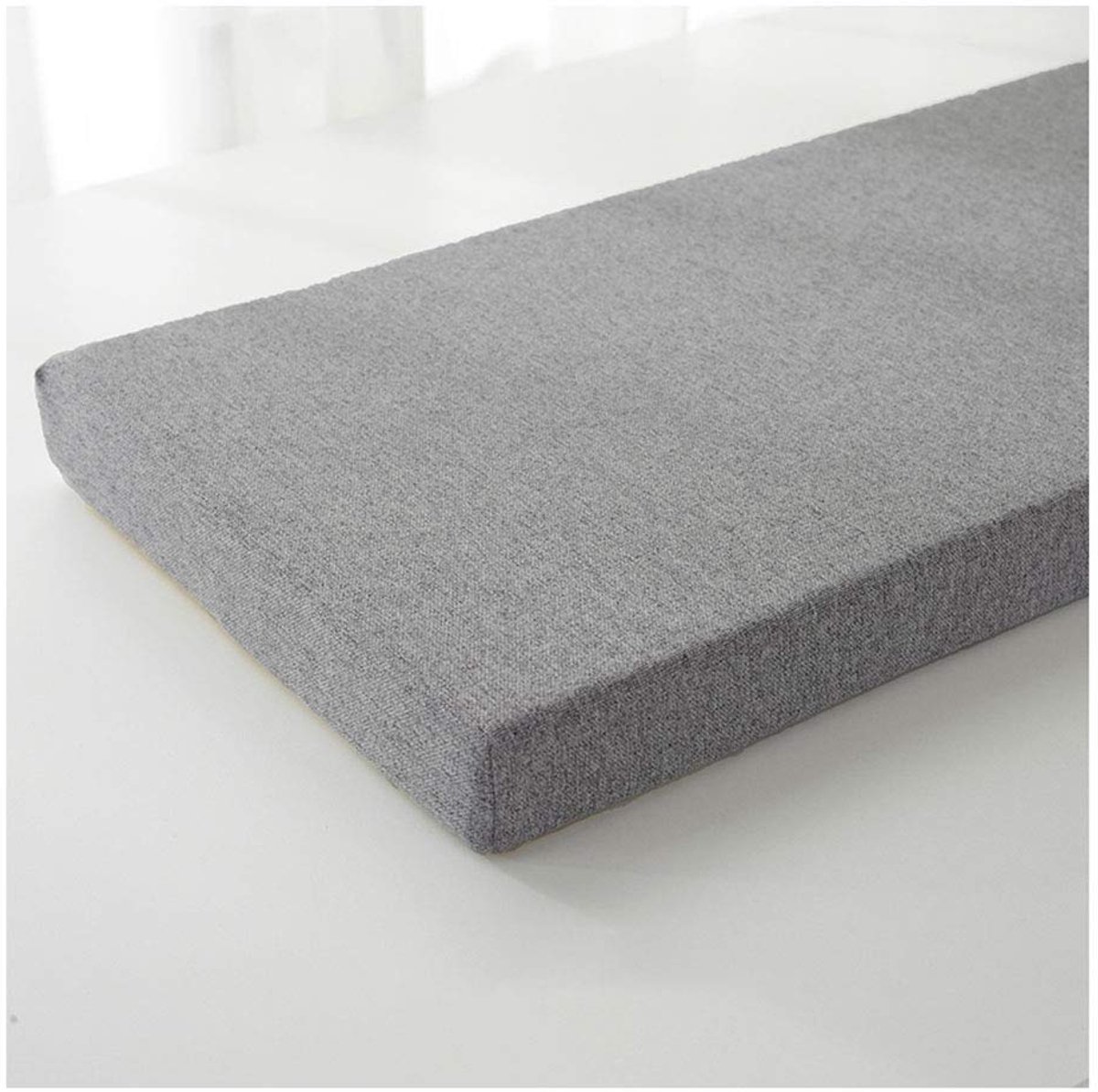 Bankkussen met stropdas, zachte ligstoel kussen bank schommel kussens, 2 zitplaatsen grote tuin stoel kussen pad patio rechthoek bankkussen tuin bank kussen -G5 grijs 150×30×5cm (59×12×2in)