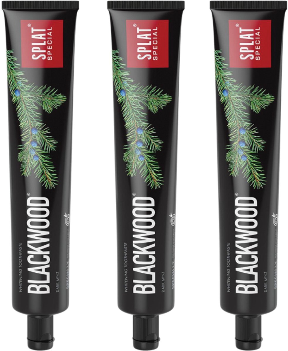SPLAT Special Blackwood - Tandpasta - Wittering, Actieve Houtskool, Fluoride Vrij, 3-pack