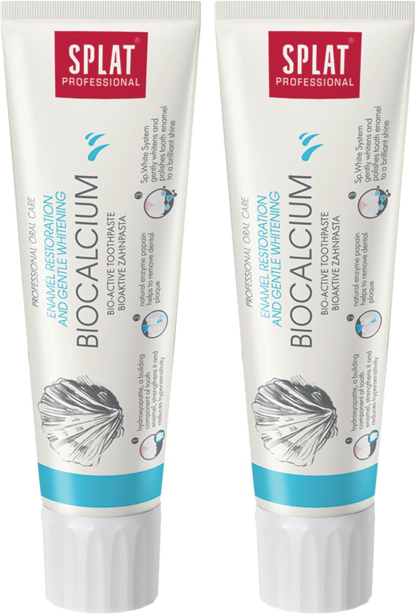 SPLAT Biocalcium - Tandpasta - Remineralisatie, Herstel van Glazuur, 2-pack