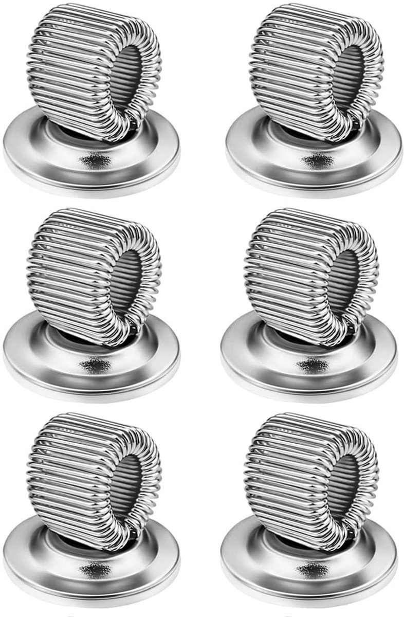 6 stuks vernikkelde penhouderclips, zelfklevende penhouder, opbergdoos, penhouder van mangaanstaal met verstelbare veerring voor thuis, kantoor enz.