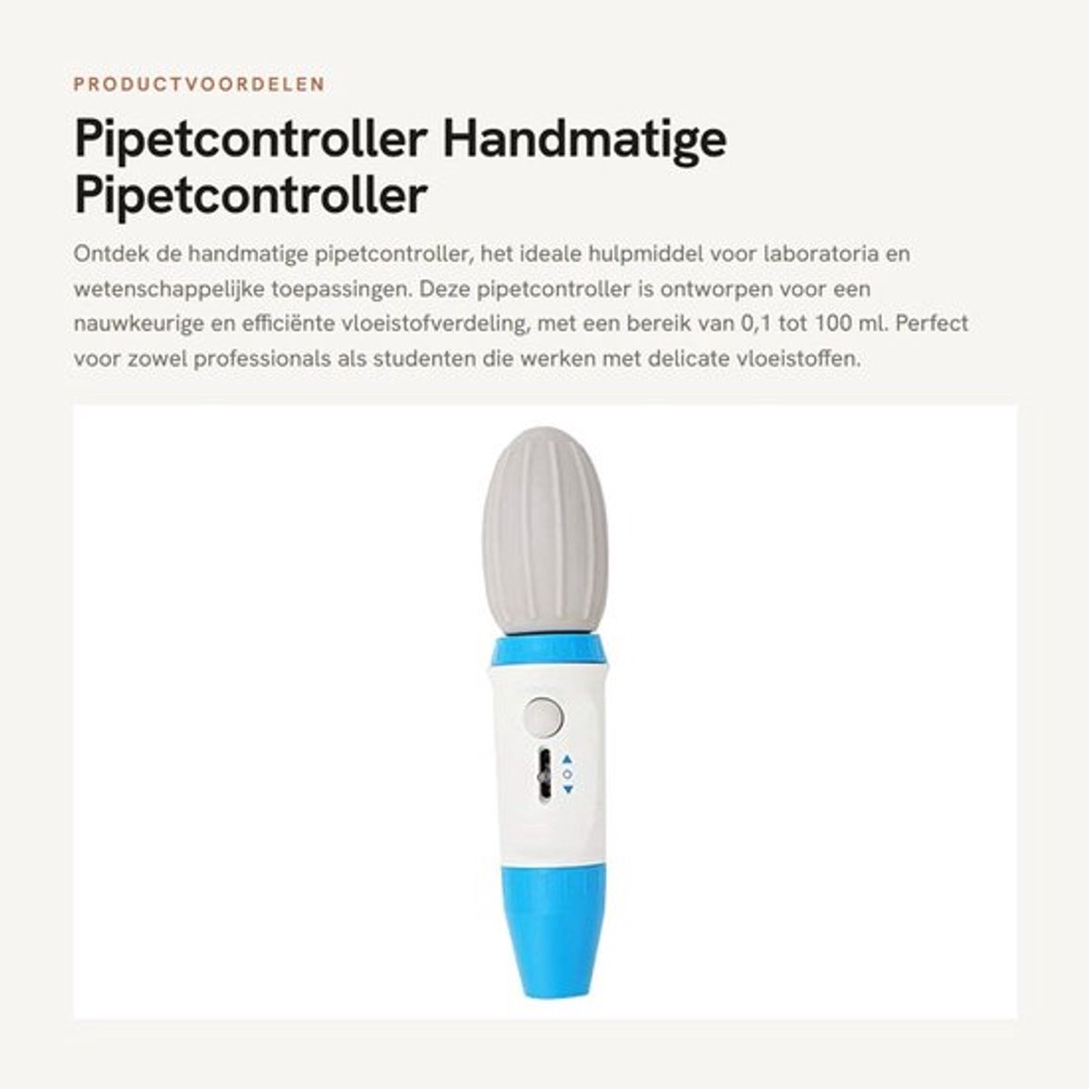 Dailygoods - Pipetcontroller - Handmatige Pipetcontroller