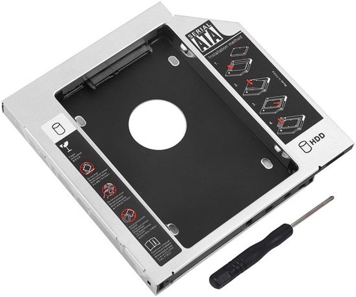 Dailygoody - Universele 12.7mm Aluminium Adapter - 2nd Hdd/ssd