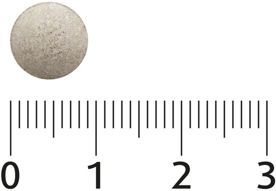 Één pil met een schaalverdeling, geschaald van 0 tot 3.