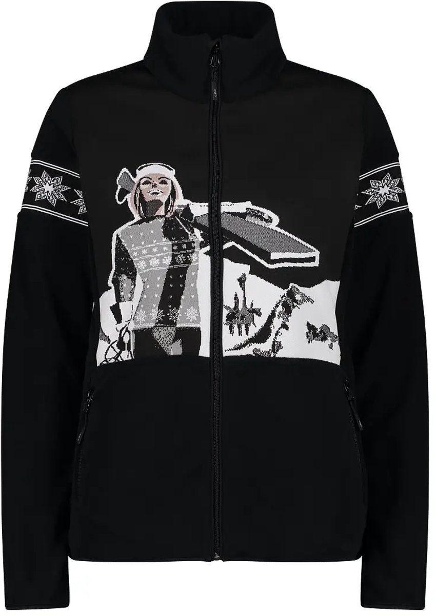 Fleece met volledige rits voor dames CMP Zwart