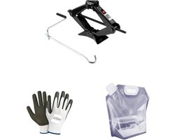 Autokrik - Krik Wagenheber - Auto Reparatie - Stalen Bodemplaat - 105-380 mm - Zwart