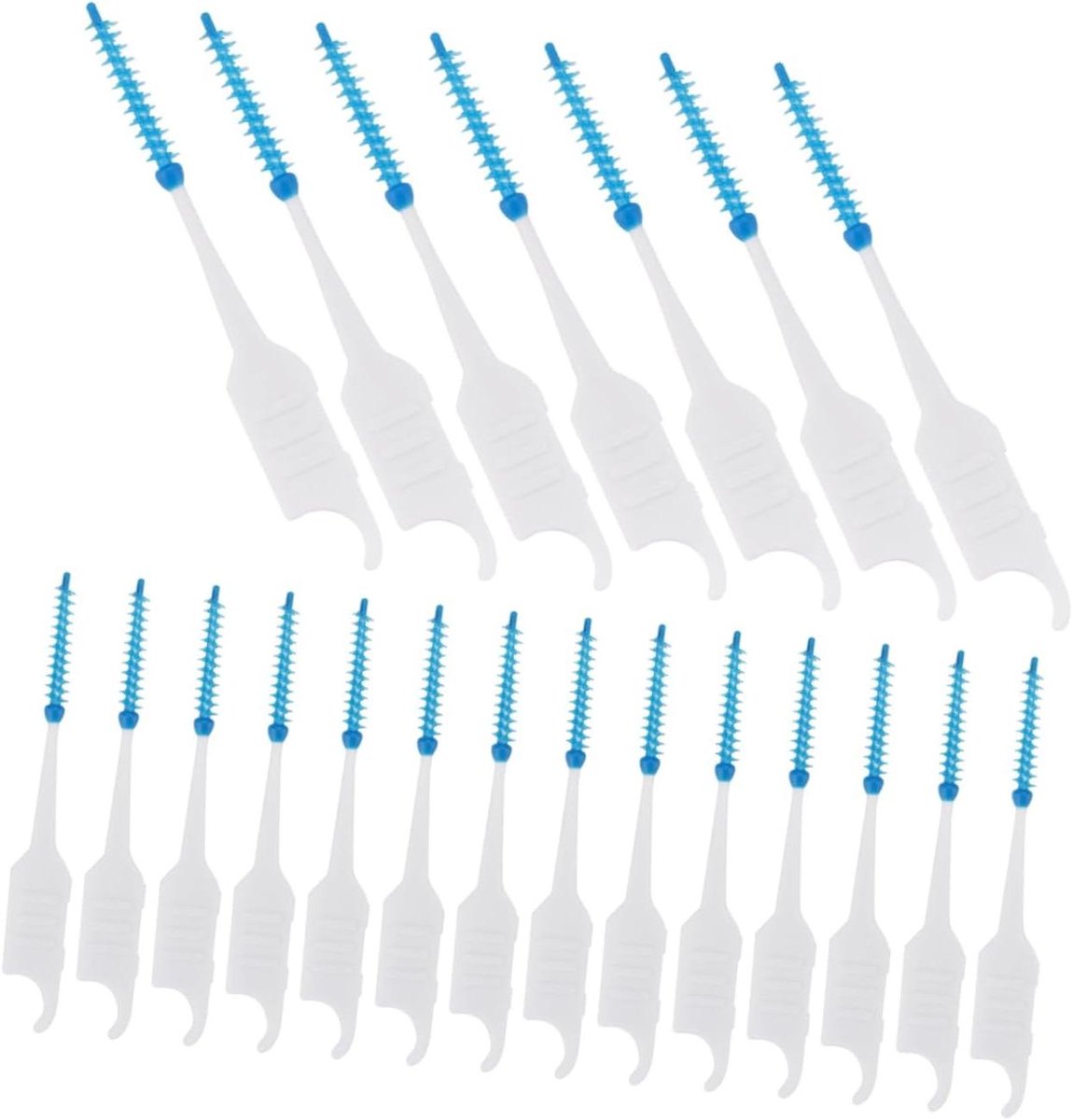 Interdentaal Borsteltjes - Tandenstokers Flossers - Mondhygiëne Verbeteren - Verwijdert Plak Voedselresten - 200 Stuks - Blauw