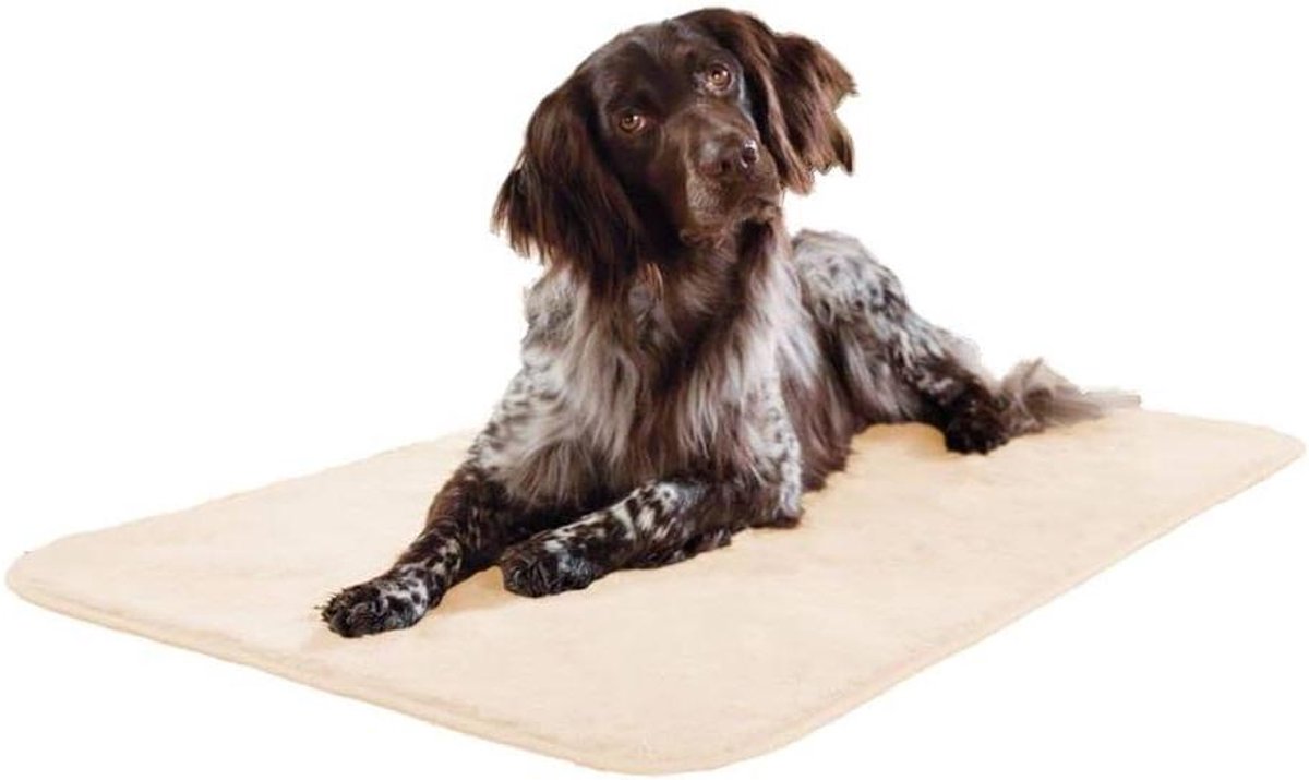 Huisdierdeken - Fleece deken dier - Huisdier comfort - Wasbaar op 60 graden - 70 x 100 cm - Beige