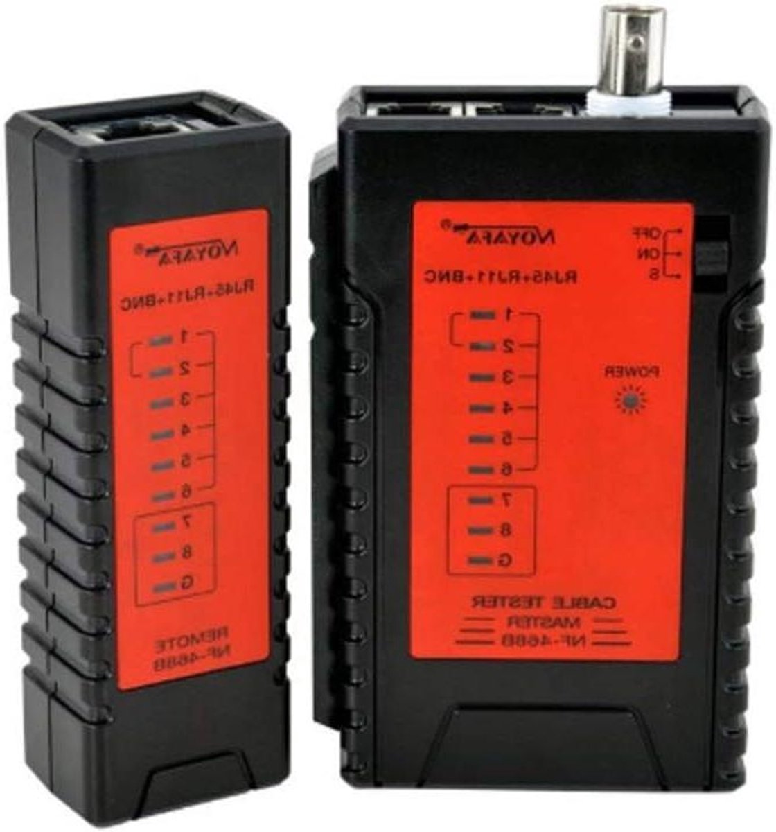 Netwerk Kabel Tester - Lan Tester BNC - Netwerk Installatie - Controleert Kortsluiting - Tot 300m - Wit