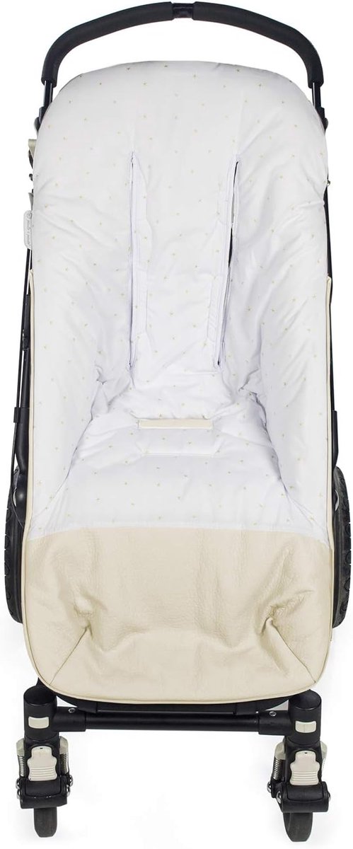 Voetenzak Kinderwagen - Babyhoes Buggy - Warmte Buiten - Universele Pasvorm - 47 x 91 cm - Beige — afbeelding 4