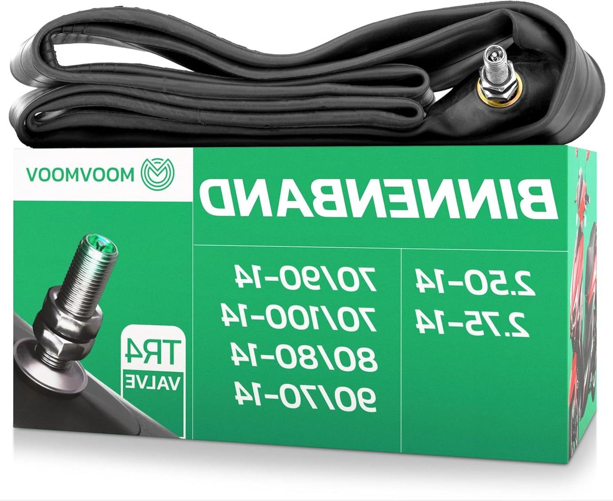 Binnenband Scooter Bromfiets - Banden Binnenband - Voertuig Reparatie - Butylrubber Robuust - 14 Inch - Zwart