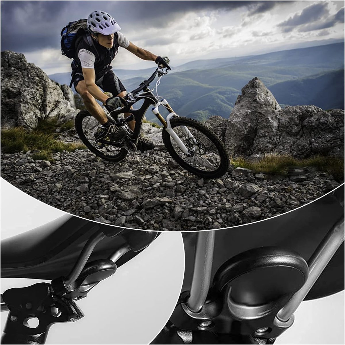 Fietshouder voor AirTag - Antidiefstal, Spatwaterdicht GPS Tracker met Veiligheidsschroeven voor Fietszadel en Motorfiets