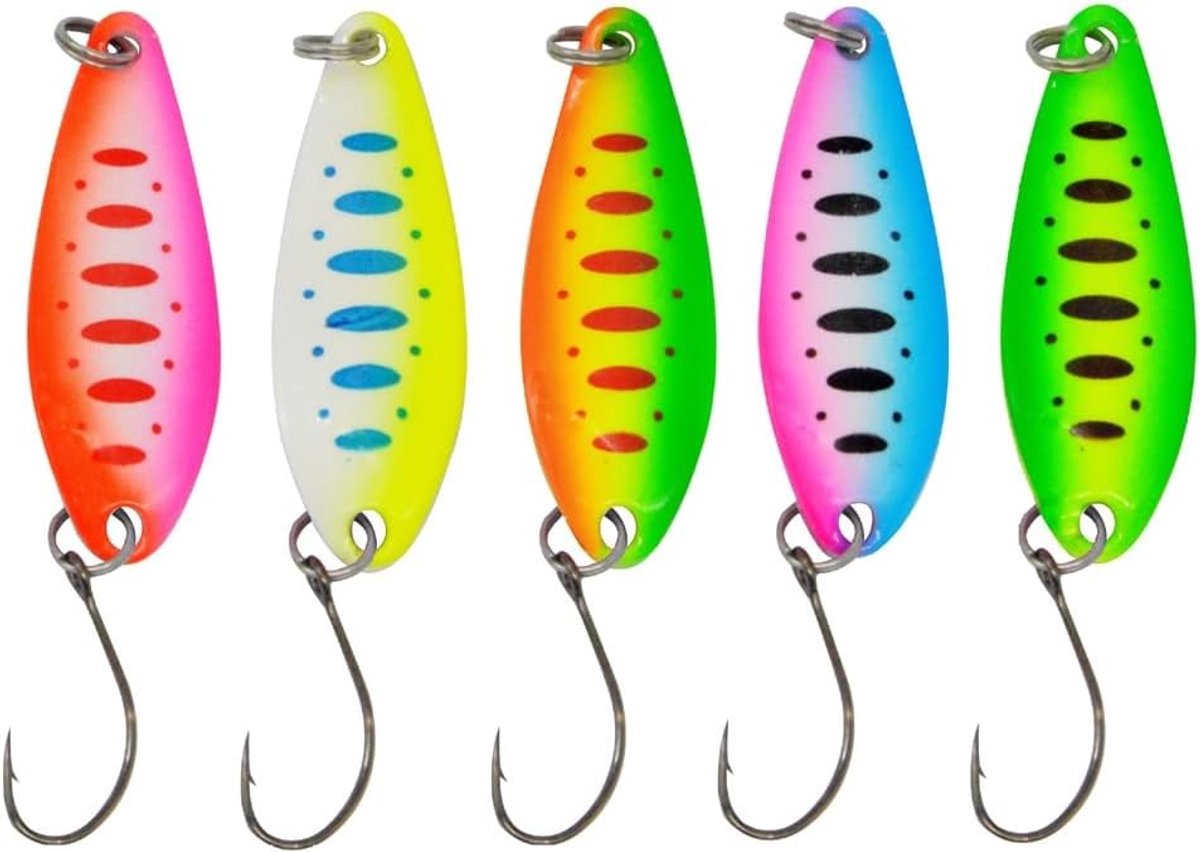 Lepelvormig kunstaas voor forel, baars en barracuda - Roterend visaas voor zoetwatervissen en bionische vangsttechnieken