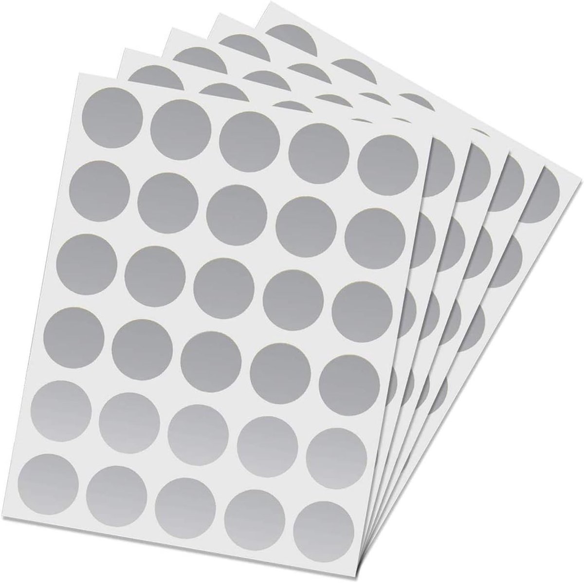 Ronde Scratch Stickers, 180 Stuks in Zilver voor Feestjes, Cadeaus, Notities en Spellen - 2.5 cm Groot