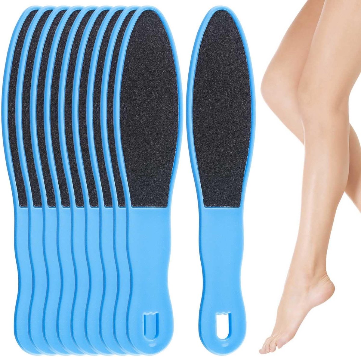 Dubbelzijdige Voetvijlen - 10 Stuks, Effectieve Huidverwijderaar voor Eelt en Eeltplekken, Herbruikbare Pedicure Voetverzorging en Exfoliatie Tools