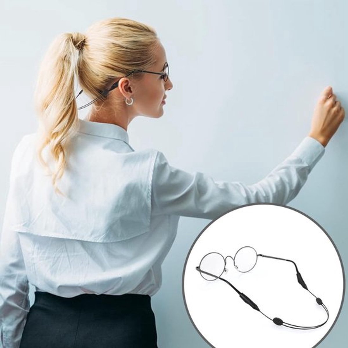 Brillenkoord verstelbaar - Brillenkoord sport - Brillenkoord elastisch - Waterdichte brilband - Anti-druppeldesign - 4 stuks