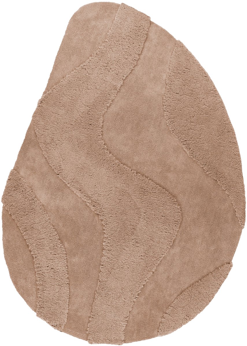 Padiro laagpolig vloerkleed 200 x 290 cm - beige - modern effen design - geschikt voor vloerverwarming - van polyester
