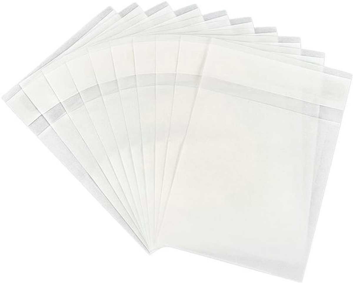 Voedselzakken 60 stuks - Papieren Draagtassen - Zelfsluitende Pergamijnzakken - Voor Snacks/Koekjes/Noten - Betrouwbaar en Herbruikbaar - Niet Oliebestendig - Papieren Zakken