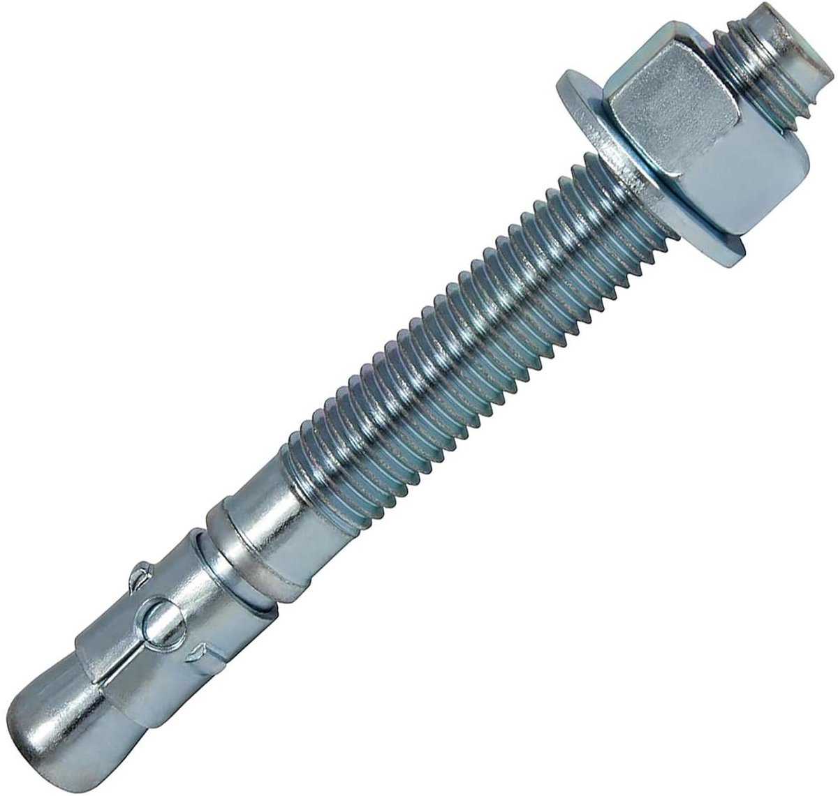 Keilbouten - Betonankers - Vaste Bevestigingen - Verzinkt Koolstofstaal - 5/8" x 12" (10 stuks) - Zilver