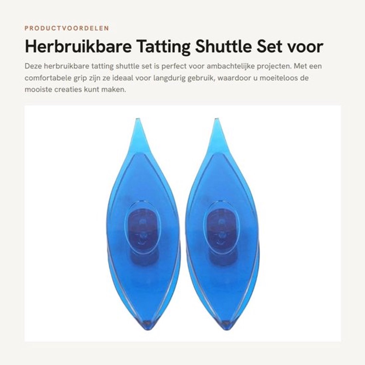 Tatting Shuttle Herbruikbaar - 2 Stuks Set - Draagbaar Breigereedschap - Comfortabele Grip - Duurzaam SKC-Plastic - Ambachten Kleding Maken - Breinaalden