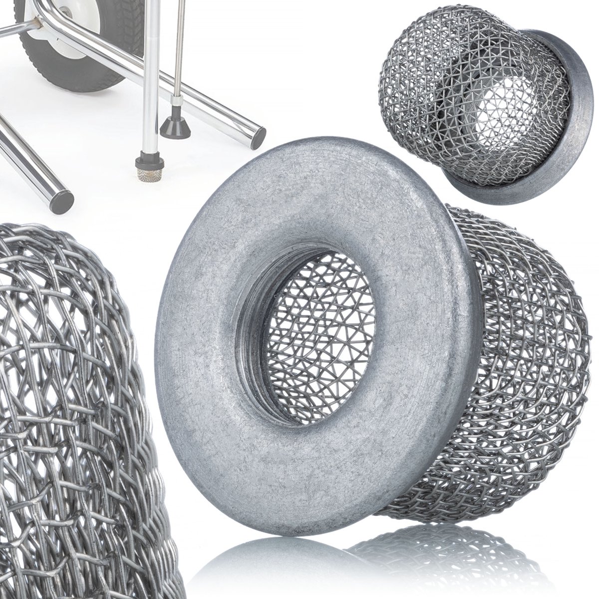 Zenthril Metalen Filter Spuitfilter Rosfix - 40 mm X 21 mm, 10 mesh - 3/4"" Aansluiting voor Airless - Geschikt voor Graco