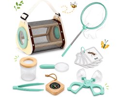 Insecten Explorer Set Kinderen - Insectenvanger met Insectenhotel Observatiekooi, Vergroot