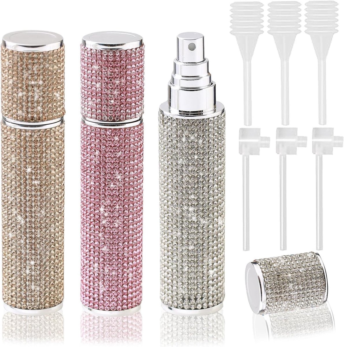 Navulbare parfumverstuiver set van 3 stuks - 10ml flesjes voor dames en heren, ideaal voor reizen, vakantie en dagelijks gebruik