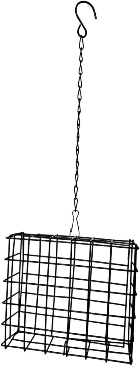 Vogelstandaard - Voederhuisje Tuin - Vogelobservatie Buiten - Robuust Ontwerp - 19.6 x 16.7 cm - Zwart