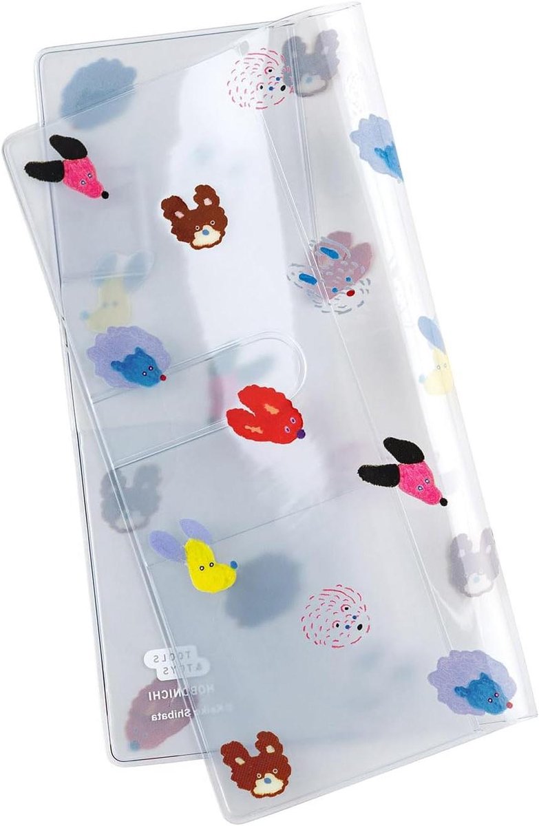 Transparante Plannerhoes - Beschermhoes Agenda - Planner Personaliseren - Illustratie Hondenoren - A6 Formaat - Meerkleurig
