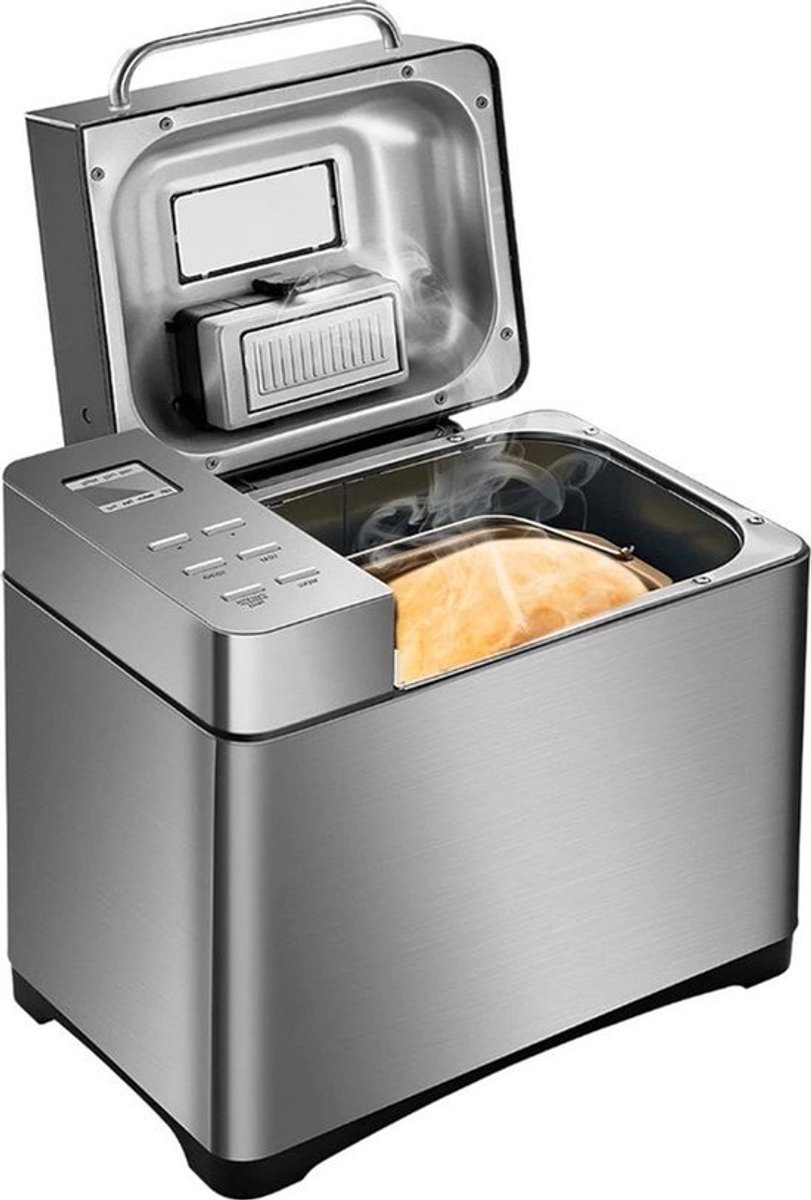 Broodmachine - Broodbakmachine - Brood Maker Machine - Brood Maker - Keukenmachine - Automatische broodbakmachine - 650W - Zilver - 1000g