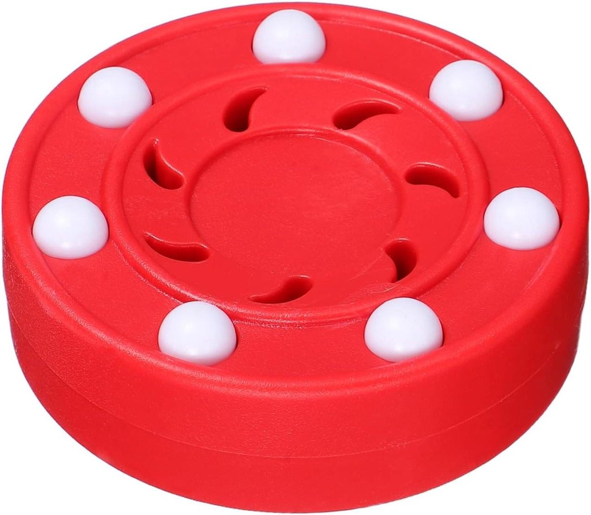 Roller Hockey Bal - Oefenbal Sportbal - Sport Training - Met 7 Rollen - 7.5x7.5x3CM - Rood