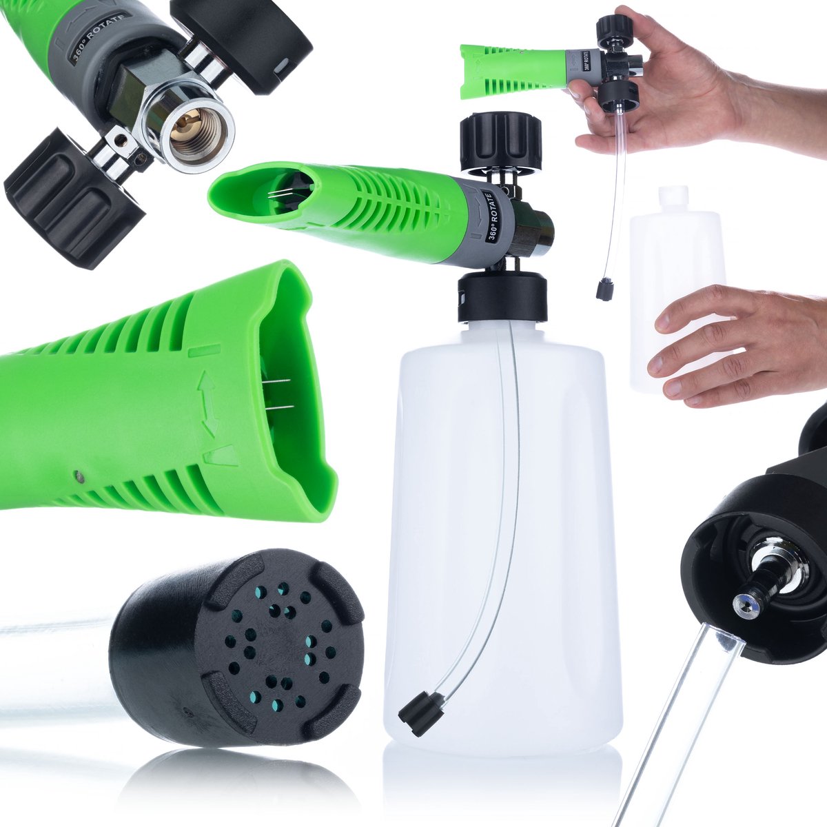 Rosfix Schuimpistool S0801 - Messing Spuitmond 1,2mm - 750ml, 220bar, G1/4F