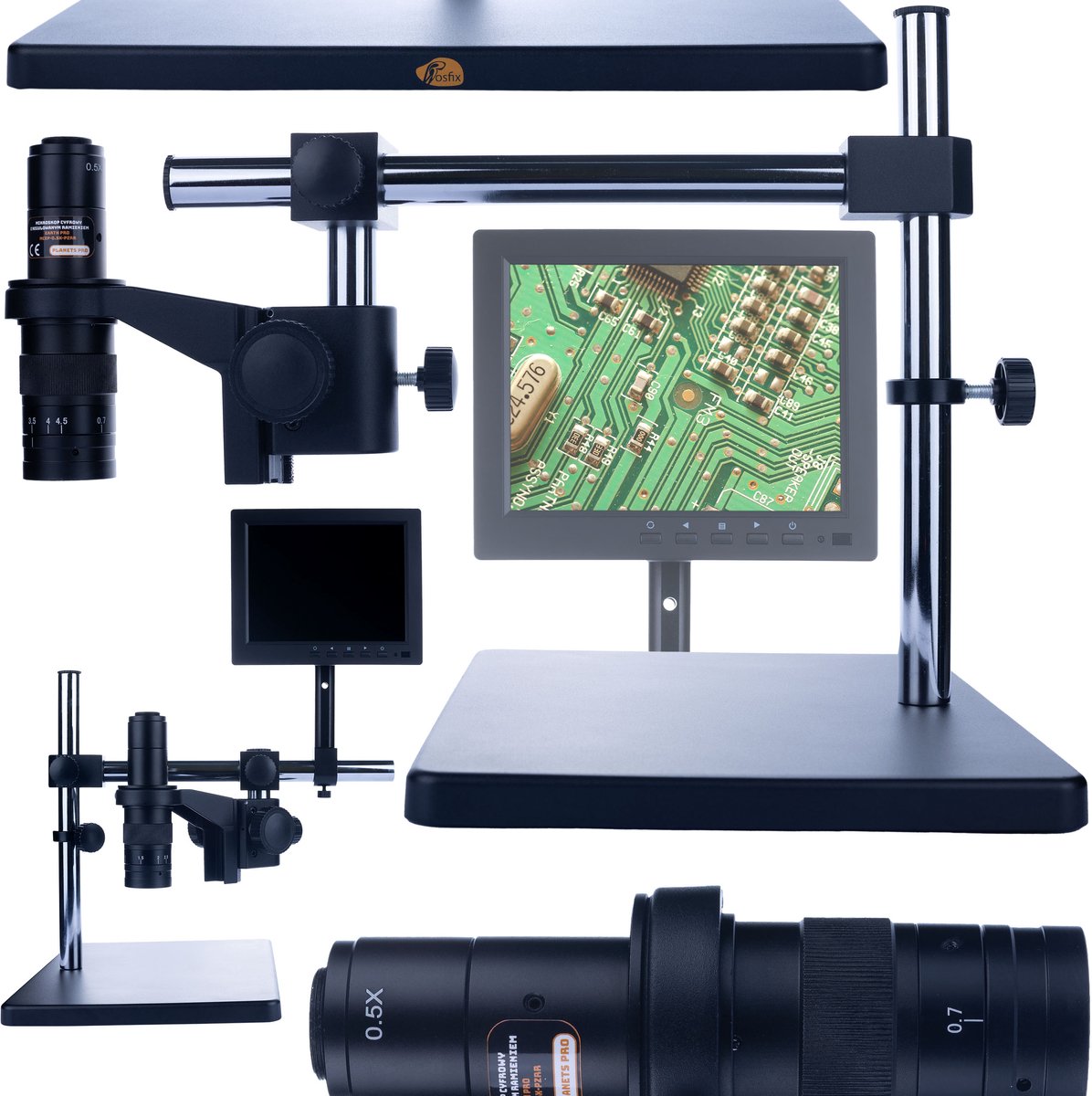 Rosfix Digitale Microscoop Earth Pro MCEP-0.5X-PZRR - Regelbaar Arm, 7–45x Zoom