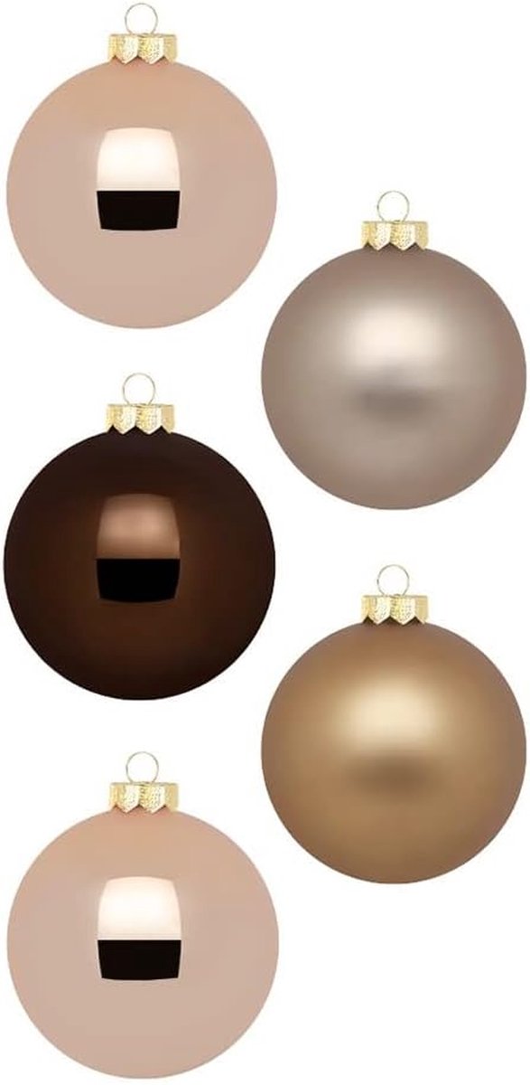 Kerstballen Glas - Decoratie Ballen Set - Kerstboom Versieren - Elegante Lounge Kleuren - 6 cm 20 stuks – foto 3