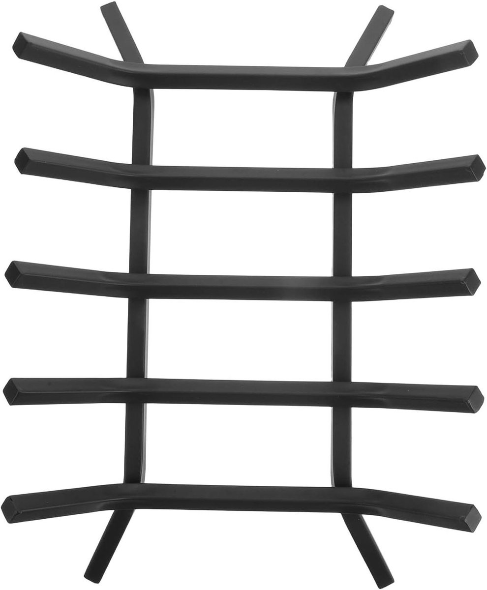 Metalen Haardhouthouder - Houtopslag Rek - Binnen Opslag - Onderhoudsvriendelijk Ontwerp - 42x29x13 cm - Zwart