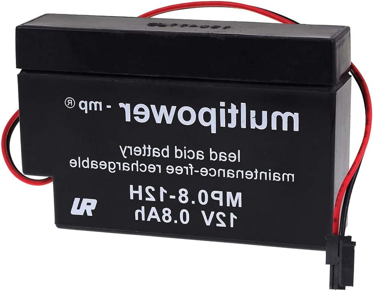 Lood Accu - Vervangende Batterij - Noodstroom Voorziening - Onderhoudsvrij Gesloten Systeem - 96mm x 25mm x 62mm - Zwart