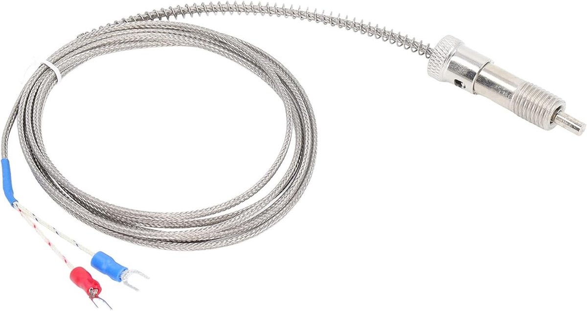 Temperatuursensor Type K M12 met Draad - Meetbereik 0-400℃ - Nauwkeurige Thermokoppel voor Diverse Toepassingen