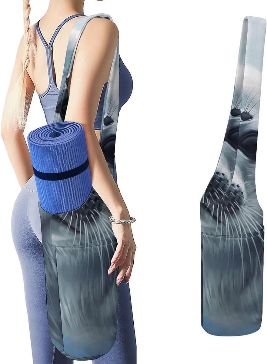 Yoga Mat Tas - Sporttas Carrier - Sportspullen Dragen - Veelzijdig Gebruik - 50x40x18cm - Wit
