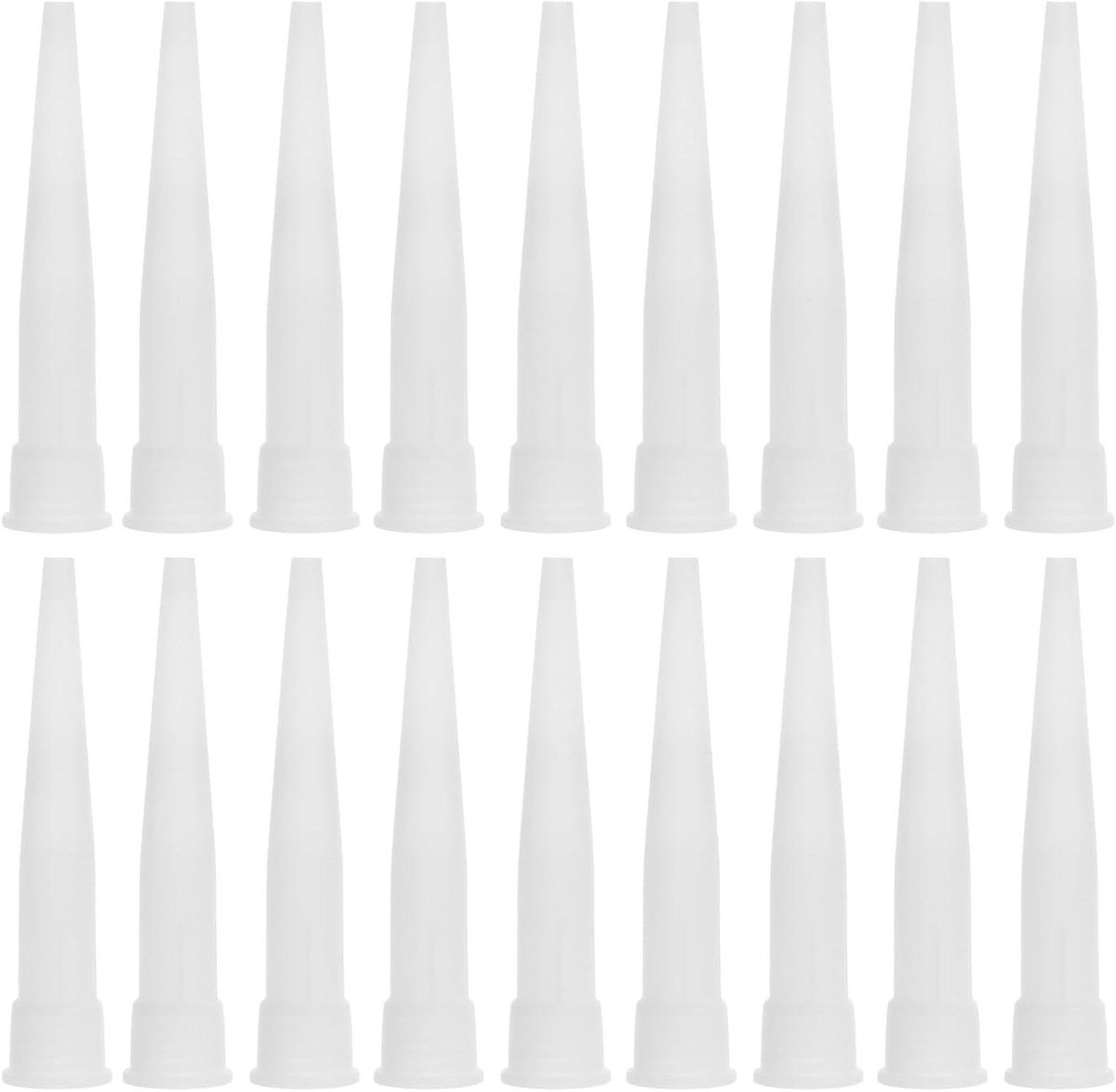 Kitmondstukken Precisie - Lijmtips Verlengstuk - Nauwkeurig Afdichten - Hoge Duurzaamheid - 100 stuks - Wit