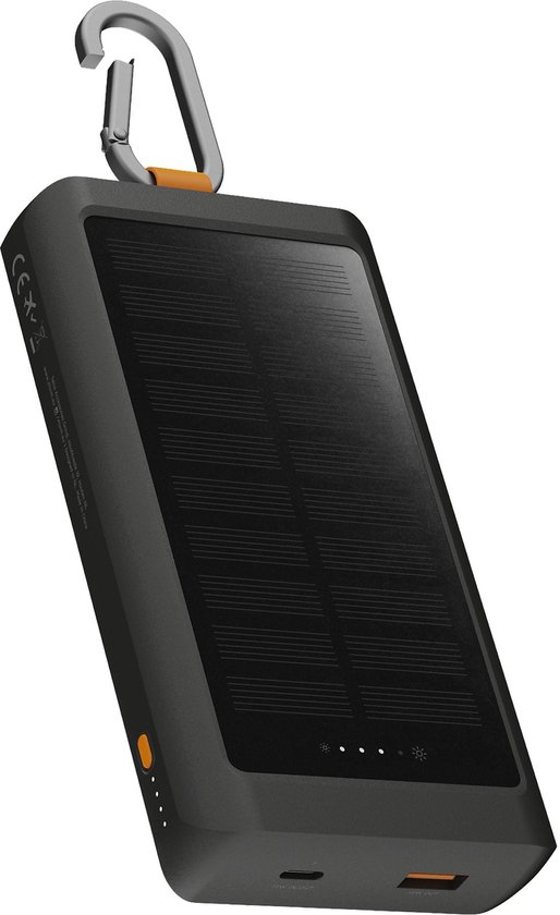 Xtorm 20W Go2 Power Bank 10.000 mAh Solar & Light Zwart