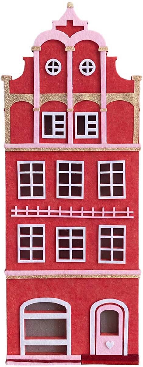 Clayre & Eef Decoratie Huis Rood