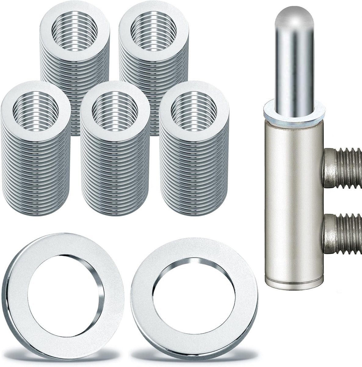 Set van 100 verzinkte wasmachines voor kamerdeuren, deurhengsels en montagematerialen, 10.2 x 15.8 x 1.8 mm
