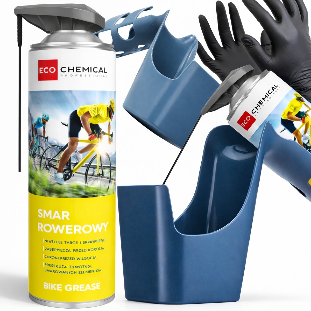 ECOCHEMICAL Ketting Reinigings- en Smeerset met Nitrilhandschoenen