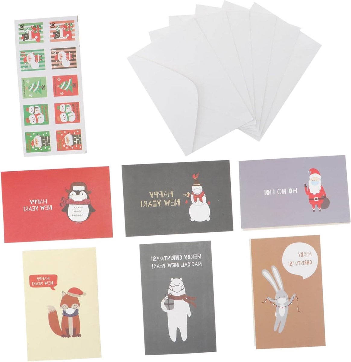 Wenskaarten Sets - Cadeaubonnen Kaarten - Groeten Uiten - Inclusief Stickers Envelop - 12 x 15 cm - Diverse Kleuren