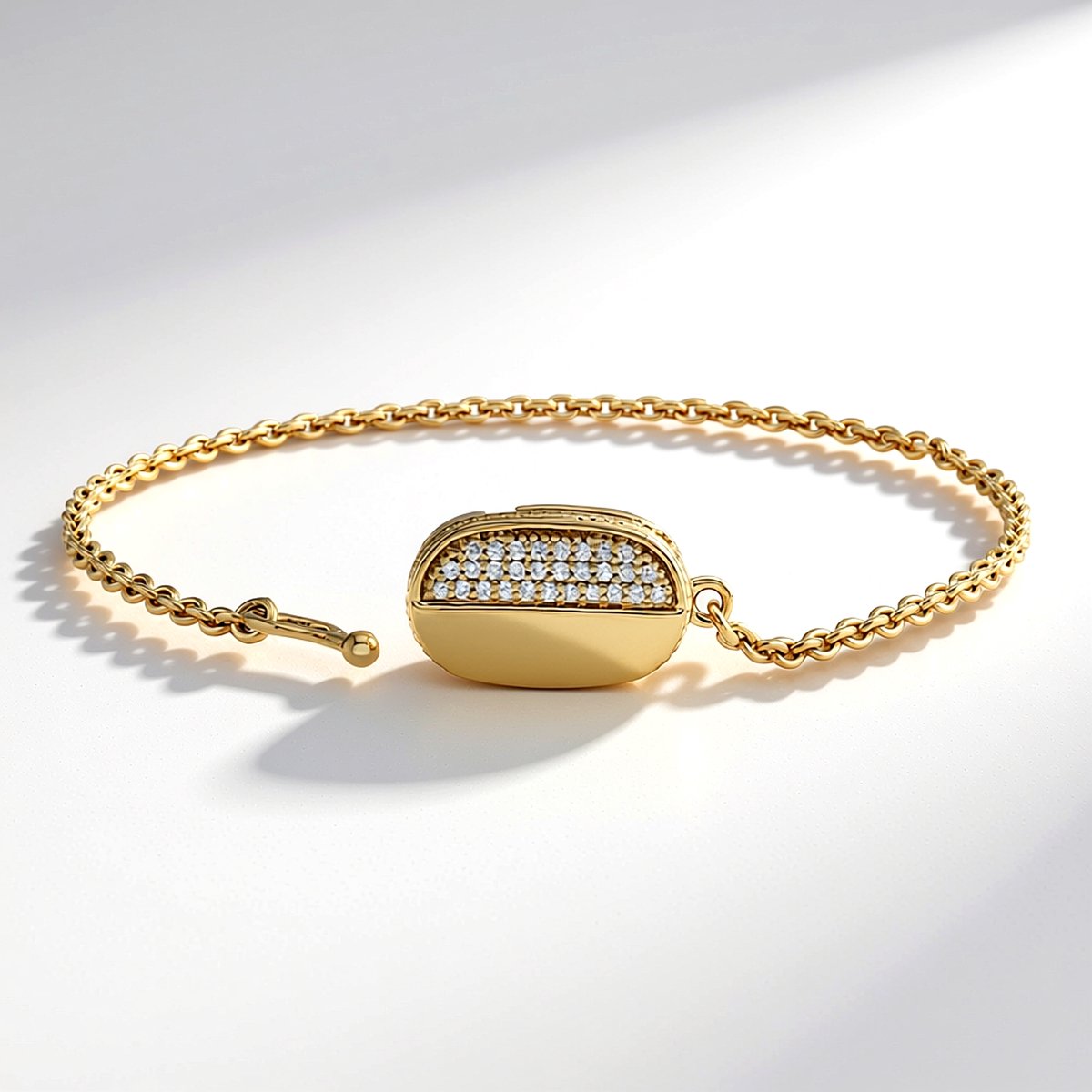 Cavill - Zilveren armband met 29x SI1 (G) diamanten - 925 Sterling Zilver - Elegante dames armband met pavé briljant patroon - Luxe stijl