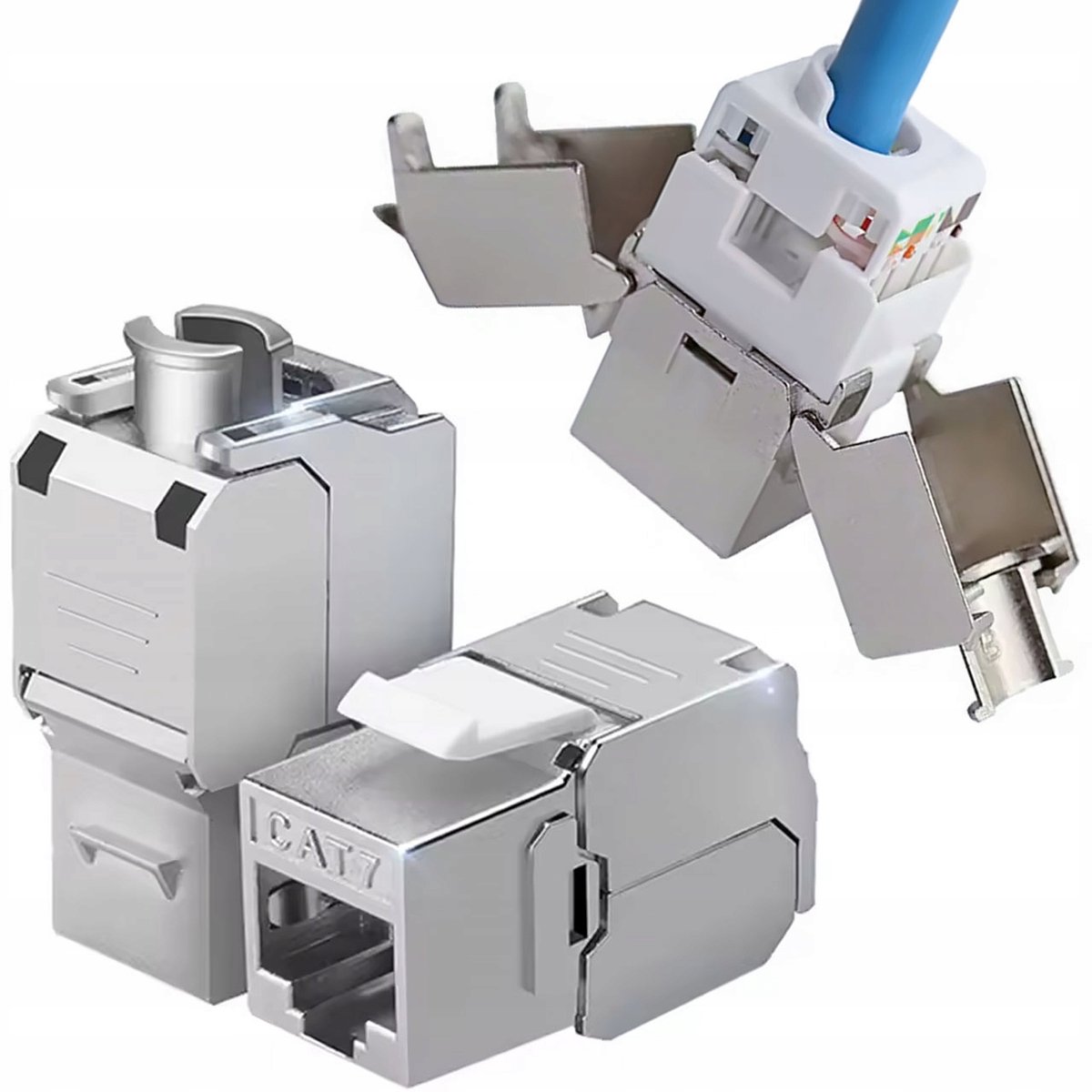 Rosfix Keystone Aansluiting 67FX-RJ45-6A-16 - RJ-45 STP Toolloos - Kat.7 Klasse F, 600 MHz