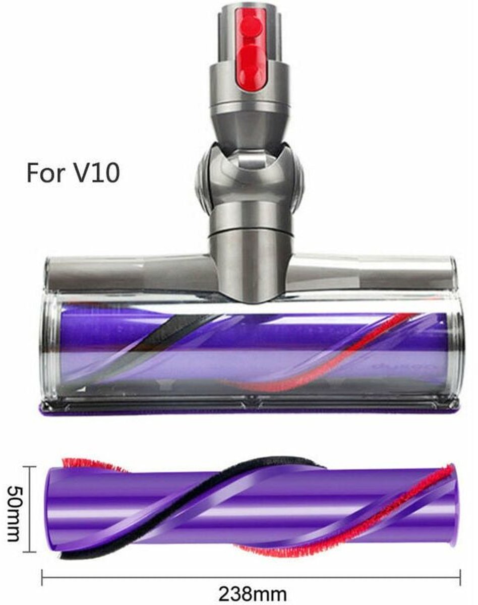 Direct aangedreven rolborstel voor geschikt voor Dyson V10 stofzuiger – Reinigt grondig delicate oppervlakken – Afmetingen: 5 x 23,8 cm