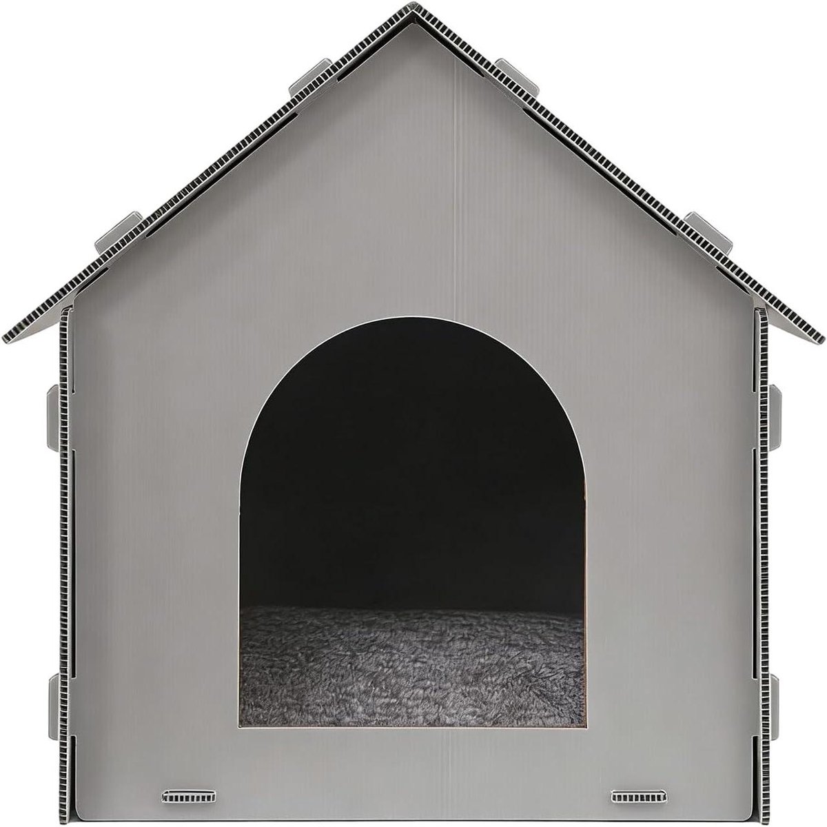 Kattenhuis Buiten - Kattenverblijf Tent - Bescherming Huisdieren - Waterdicht Ontwerp - 46 x 53 x 42 cm - Grijs