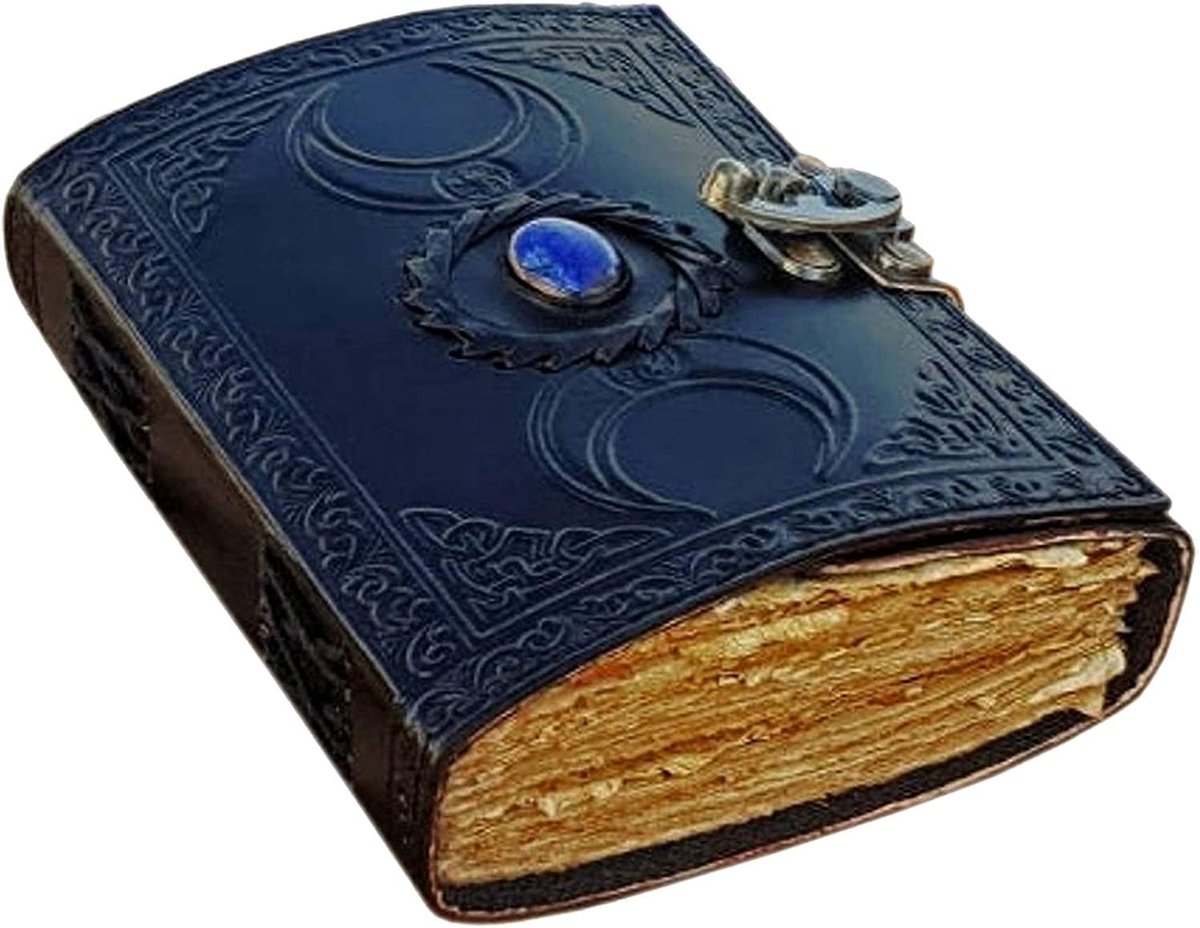 Dagboek met slot - Zwart - 200 pagina's - Lederen Vintage Notitieboek voor Schrijven en Tekenen