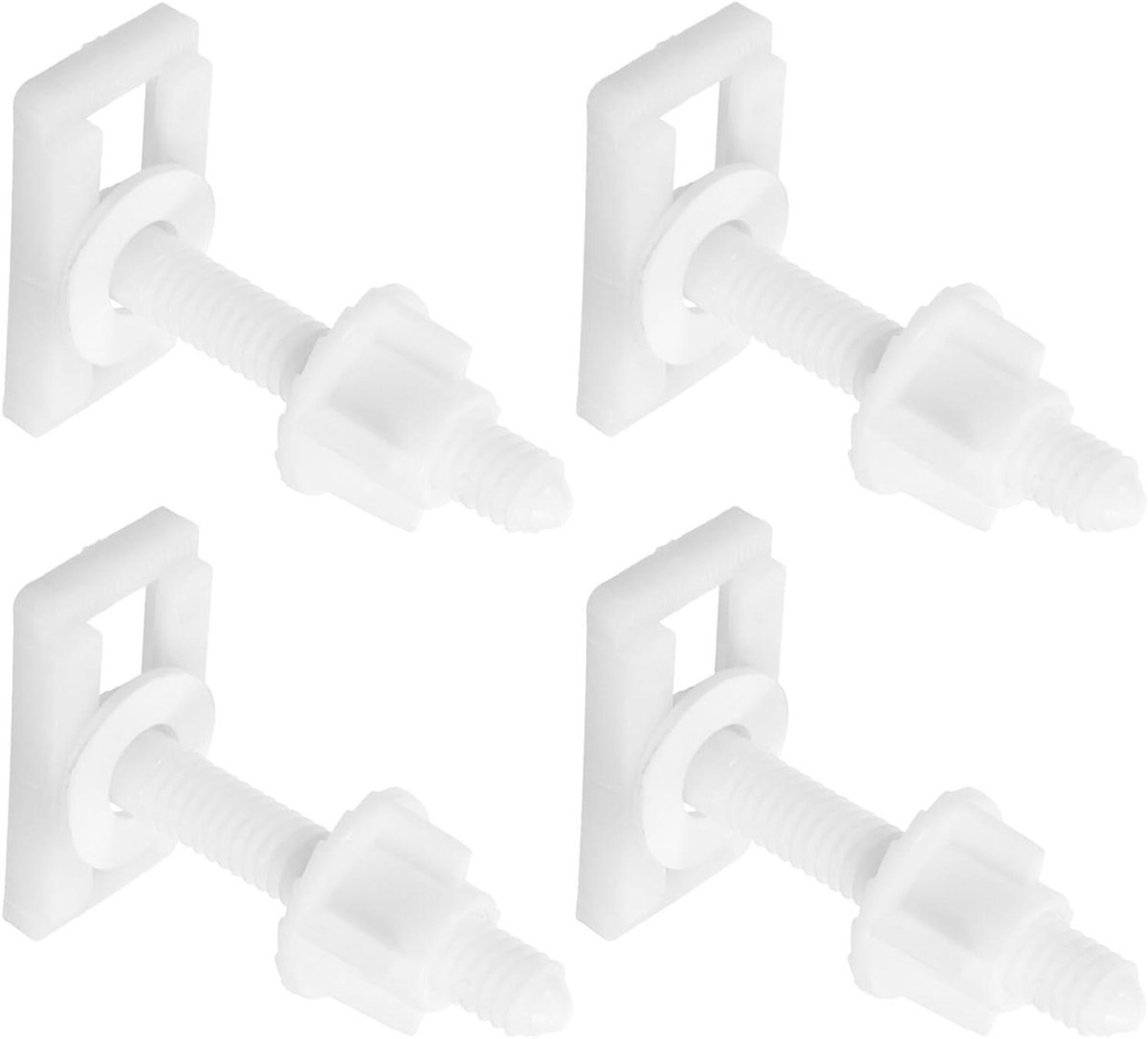 Toiletbril Bevestigingsset - Schroeven Moeren - Toilet Reparatie - Universele Pasvorm - 4 Stuks - Wit